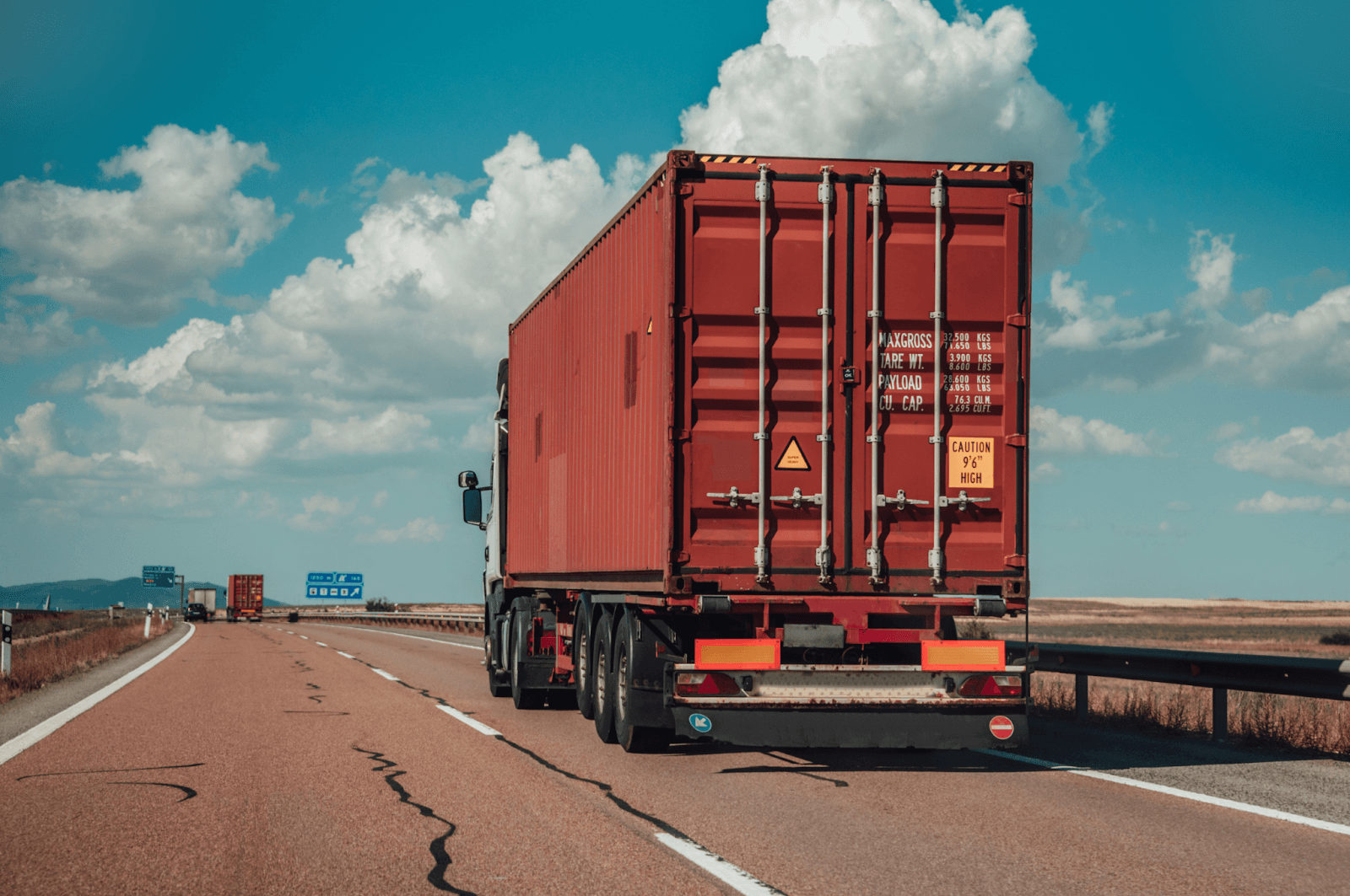 Truck on the road